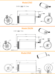190W Power 3163 Motor DC sin escobillas, para equipos agrícolas y de jardín - Product Image 4
