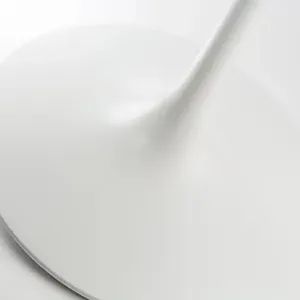 Yeni ürün sadece kahve Bar lale masa tabanı için klasik özlü beyaz gümüş Oval yuvarlak şekil