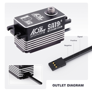 AGFRC SA19 - Caja de Engranajes Metálicos de 19 kg, 0.073 s, Digital, de Bajo Perfil, Inteligente, Programable, Resistente al Agua, Escala 1:10, Piezas para RC - Product Image 2