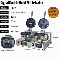 Gaufrier professionnel en acier inoxydable de qualité alimentaire, simple ou double tête, écran tactile numérique, garantie 1 an pour usage domestique