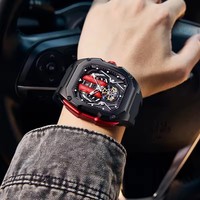 Gran oferta, reloj de lujo para hombre, tipo barril de vino de gama alta, reloj luminoso impermeable hueco tridimensional, reloj de cuarzo