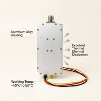 Module amplificateur de puissance à gain élevé 48 dB 2300 MHz-2390 MHz, amplificateur de signal RF 13 W/25 W/50 W, personnalisable, boîtier en aluminium, télécommande