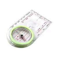 Outdoor Adventures Luminous Multifunctional 4-in-1 Navigation Compass with Map Ruler and Magnifier with Lanyard