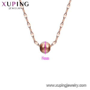 46348 <span class=keywords><strong>Xuping</strong></span> rosa di modo placcato oro perla di colore regali di vendita caldi della collana del pendente - Product Image 3
