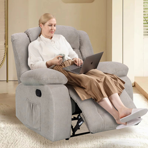 Sofá de Tela Doméstico de Lujo, Moderno, Giratorio 360 Grados, Sillón Reclinable con Masaje y Puerto USB para Sala de Estar/Apartamento - Product Image 4
