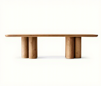 Table et chaises de salle à manger de style américain rétro minimaliste, table de conférence rectangulaire, mobilier de restaurant pour l'exportation