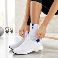 Chaussettes en coton pour hommes, vente en gros, imprimées avec des lettres, respirantes, séchage rapide, pour le sport et les affaires, automne-hiver