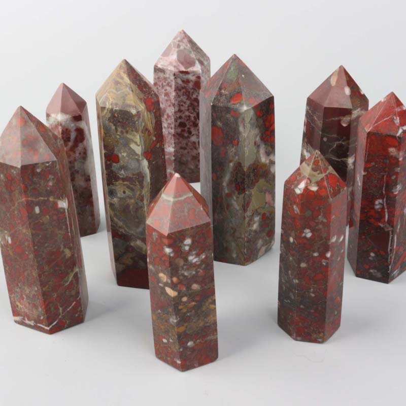 Wholesale Natural Plum Blossom Jasper Towers - Healing Crystals
