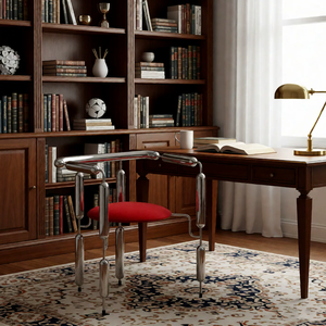 <span class=keywords><strong>Chaise</strong></span> de salle à manger en acier inoxydable inspirée du Bauhaus, au design artistique moderne, en forme de caniche, <span class=keywords><strong>chaise</strong></span> d'appoint sculpturale iconique et créative en forme de chien-ballon - Product Image 5