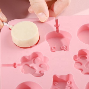 <span class=keywords><strong>Moule</strong></span> en Silicone Écologique Forme Fleur, Fruit, Ours de Dessin Animé pour Sucettes, Glaçons, Chocolats et Bonbons Durs - Product Image 4