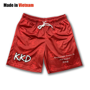 Custom <b>Men's</b> Mid Waist Sports <b>Shorts</b> with <b>Vintage</b> Print Design Basketball Canvas <b>Shorts</b> Nonwoven Weaving Mesh Sublimation Logo - Product Image 1