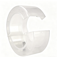 Protection d'embout transparente en PP à clipser pour tuyau, bouclier anti-éclaboussures résistant aux acides et aux alcalis, couvercle de protection d'embout DN15 DN20