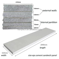 Panneau mural sandwich en ciment EPS ignifuge classe A pour appartement, hôtel, bâtiment préfabriqué, cloison