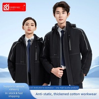 Veste de travail rembourrée antistatique épaisse d'hiver haut de gamme pour les ouvriers d'usine