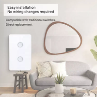 Nouveauté Tuya maison intelligente interrupteurs muraux écran tactile ZigBee WiFi électrique pour garage et hôtel cadre en aluminium