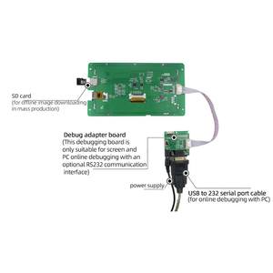 Pantalla TFT UART de 7 pulgadas y 800x480, configuración de script de bajo consumo de energía HD, pantalla TFT en serie con toque capacitivo/resistivo - Product Image 6
