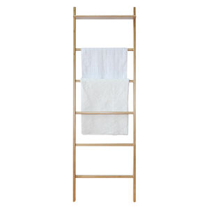 Youlike 20250 nueva entrega de madera Natural de 5 niveles decorativos de alta calidad elegante toallero de pie plataforma de estante de baño - Product Image 1