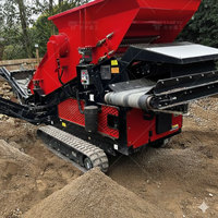 Machine de criblage mobile à 3 voies pour la séparation de la terre, du sable, du gravier, des déchets de construction, des scories et du compost