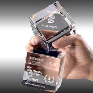 Crystal <b>Trophy</b> 60x160mm Laser <b>Engraved</b> K9 Transparent Business Awards Gift - Product Image 5