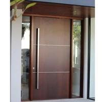 Portes d'entrée extérieures en bois massif pivotantes modernes, sur mesure, de la meilleure qualité, fabriquées en Chine, pour la sécurité de la maison