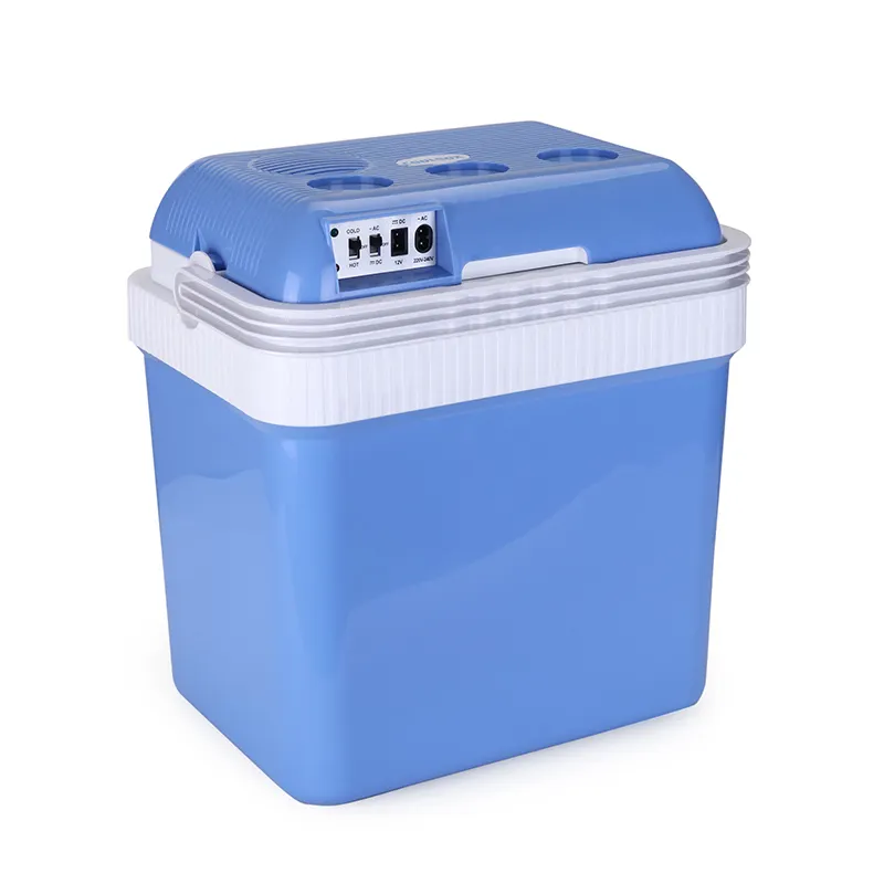Elektrische Cool Box 24l Met Koeling En Opwarming Functie Auto Koelkast Voeding & Sigarettenaansteker Energie Klasse F cool Box