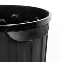 Poubelle ronde en plastique poubelle à déchets 60L poubelle à poussière intérieure et extérieure Type à couvercle roulant impression gratuite