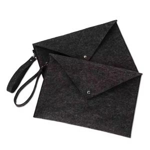 Housse pour ordinateur portable en tissu feutre, personnalisable en couleur, taille, logo et style d'emballage, pochette pour dossiers et documents pour le bureau - Product Image 6