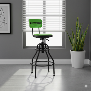 <span class=keywords><strong>Tabouret</strong></span> <span class=keywords><strong>de</strong></span> bar <span class=keywords><strong>pivotant</strong></span> réglable <span class=keywords><strong>avec</strong></span> <span class=keywords><strong>dossier</strong></span>, cadre en acier, siège en PVC, chaise <span class=keywords><strong>de</strong></span> bar <span class=keywords><strong>de</strong></span> <span class=keywords><strong>comptoir</strong></span> <span class=keywords><strong>de</strong></span> style industriel <span class=keywords><strong>avec</strong></span> repose-pieds - Product Image 6