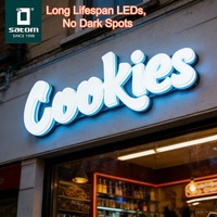 Letrero Luminoso Acrílico Personalizado con Iluminación Frontal y Trasera, Letras LED 3D para Promoción de Marca
