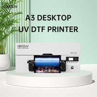 Nueva Máquina de Impresión de Adhesivos UV DTF A3, Tinta UV Semiautomática para Vasos, Envases de Cosméticos y Productos Promocionales