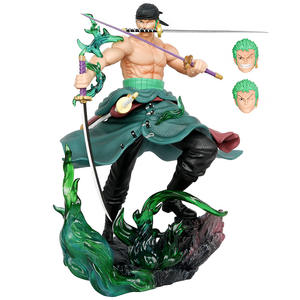 หุ่นดาบซามูไรมี3หัวเปลี่ยนได้ขนาด31.5ซม. สำหรับอะนิเมะ GK Roronoa Zoro - Product Image 6