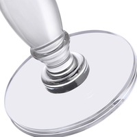 Einfacher transparenter Acryl-Kreativitätstisch im römischen Säulenstil als Sofa-Beistelltisch für Wohnzimmer, Schlafzimmer, Büro und Möbeldekoration
