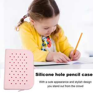 Kawaii dễ thương tùy chỉnh nhỏ lớn <span class=keywords><strong>Silicone</strong></span> silicon bút chì trường hợp Dây Kéo Túi văn phòng phẩm cho các trường học phim hoạt hình Pouch cho Kid Boy Cô gái - Product Image 3