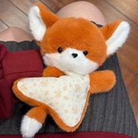 Peluche en flanelle avec rembourrage en coton PP, pendentif apaisant petit renard et adorable poupée agneau réconfortante, cadeau d'anniversaire anti-stress