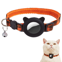 Collier Réfléchissant Réglable pour Chien et Chat avec Support AirTag et Design Imprimé Élégant et Doux