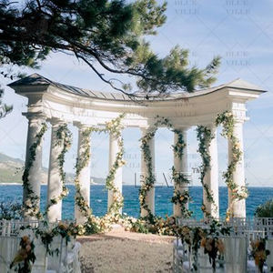 Columna Corintia Griega de Mármol Beige Natural, Pilar de Piedra Redondo para Decoración de Ingeniería Exterior BLVE - Product Image 5