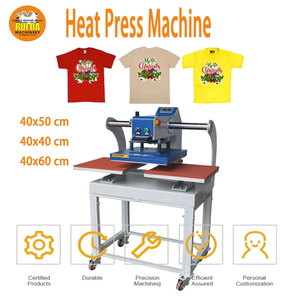Presse à chaud pour imprimante textile haute performance <span class=keywords><strong>40x50</strong></span> 40x40 40x60 cm, machine de transfert thermique à double station coulissante pour T-shirts - Product Image 1