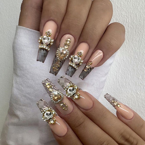 Venta caliente 24 piezas personalizado ABS acrílico <span class=keywords><strong>uñas</strong></span> artificiales negro francés <span class=keywords><strong>blanco</strong></span> mariposa prensa en las <span class=keywords><strong>uñas</strong></span> <span class=keywords><strong>con</strong></span> diseño ovalado medio - Product Image 4