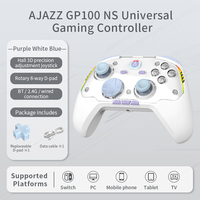 Control de Juego Inalámbrico Programable Ajazz GP100 NS de 2.4GHz para PC, con Motor de Vibración, Función de Despertar y Joystick con Giroscopio