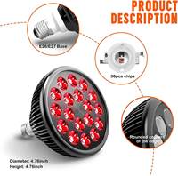 Lampe de thérapie par lumière infrarouge en gros, ampoule LED 660nm 850nm pour le soulagement de la douleur corporelle et faciale et les soins de la peau