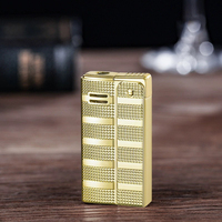 Briquet coupe-vent à flamme nue en métal, rechargeable au gaz, cadeau d'affaires, vente en gros, briquet torche à flamme jet pour cigares et cigarettes