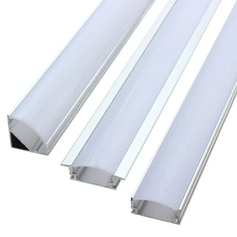 20/30/50cm LED Bar Lights Aluminum Channel Holder Milk Cover End Up Lighting Accessories U/V/YW-Style Shaped For LED Strip Light