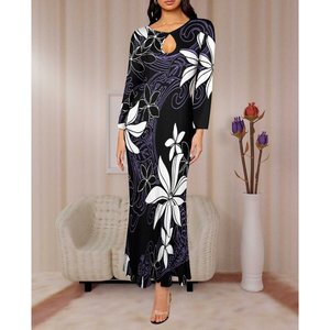 Robe de soirée style sirène à imprimé de <span class=keywords><strong>tatouage</strong></span>, tenue de style polynésien, grande taille, île du pacifique, 2023 - Product Image 4
