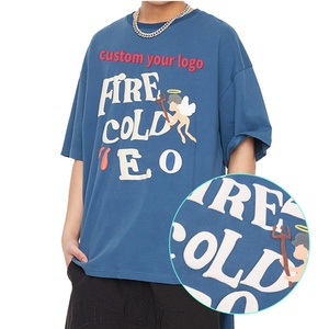 OEM T-shirt épais et épais 100% coton T-shirt surdimensionné à transfert thermique T-shirt personnalisé imprimé en 3D T-shirt imprimé en 3D - Product Image 2