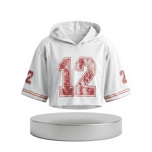 Custom Sublimated Mesh Crop Jersey Men's Athletic Wear Plus Size Quick Dry v Neck Print Retro - Product Image 1