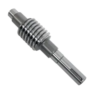 Shaft Factory 5 Axis CNC Machined Carbon Steel Custom Machining Helical Spiral Gear Turbine Shaft precision Worm Shaft