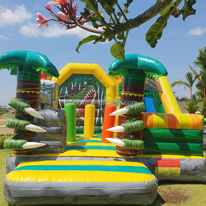 T-rex bơm hơi trượt nhà trẻ em khủng long từ atraktion nảy lâu đài bơm hơi ngoài trời thương mại - Product Image 2