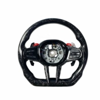 Volant en carbone forgé, garniture de console centrale en fibre pour volant BMW