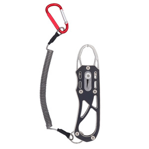 Pince de pêche en acier inoxydable, outil de contrôle des poissons polyvalent avec mousqueton et cordon à ressort pour la pêche en plein air - Product Image 4