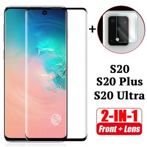 Cubierta completa 2 en 1 de cristal templado curvado en caliente y lente de cámara, protector de <span class=keywords><strong>pantalla</strong></span> ultra para samsung <span class=keywords><strong>galaxy</strong></span> s20 s20 + plus - Product Image 4